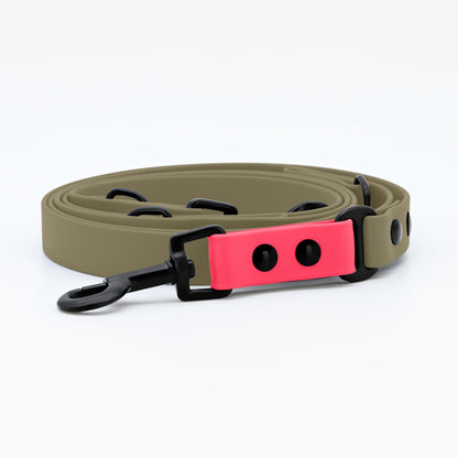 Biothane Hundeleine beige und pink