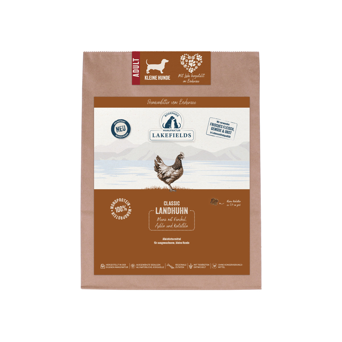 Trockenfutter-Menü HUHN | kleine Hunde