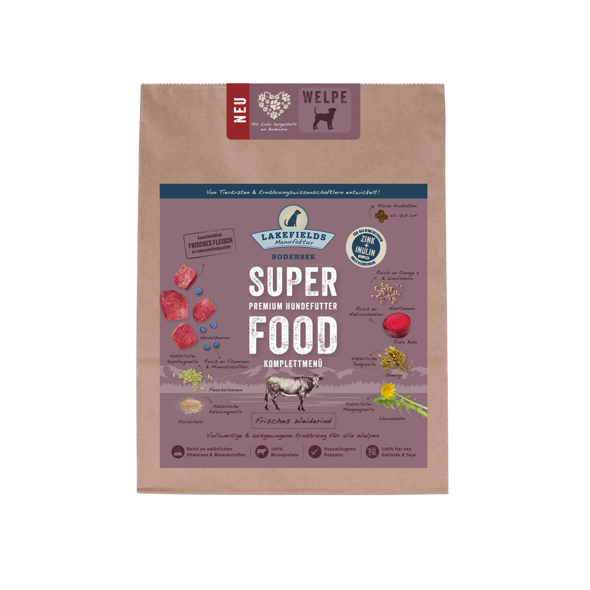 SUPERFOOD Komplettmenü RIND | Welpe