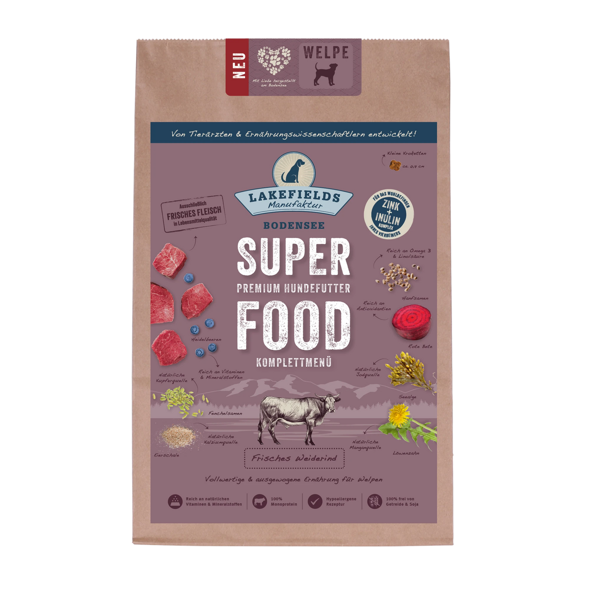 SUPERFOOD Komplettmenü RIND | Welpe
