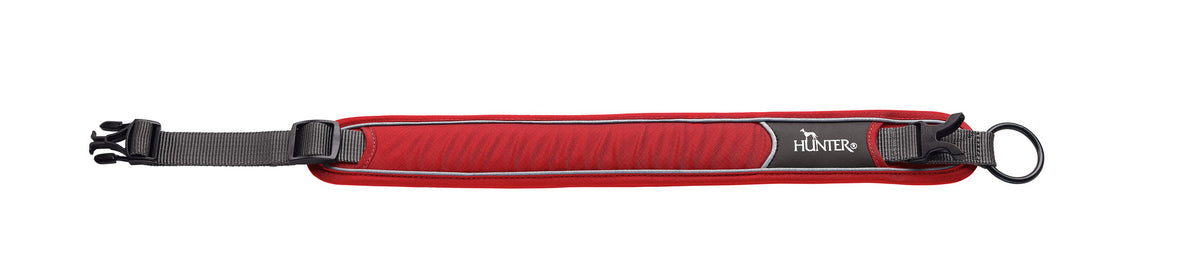 Hundehalsband "Divo" | rot/grau